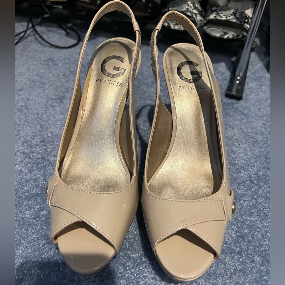 Cream heels from G by Guess